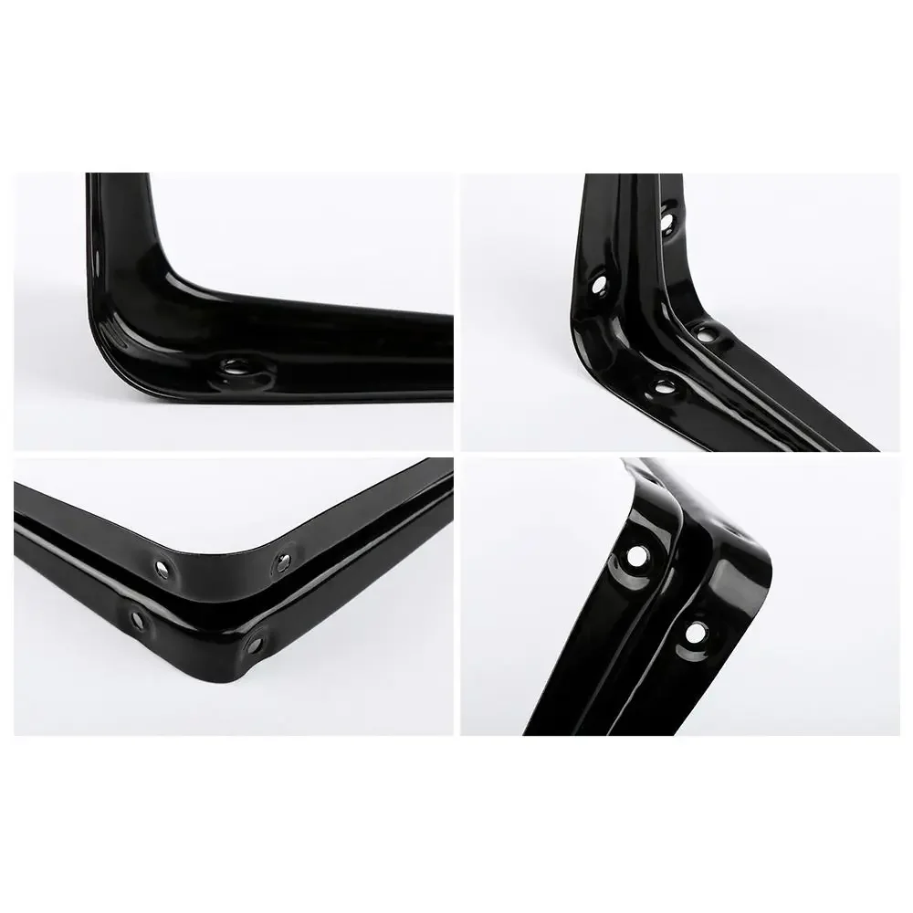 1Pcs 4-14inch Triangular Bracket Support L-shaped Black White Mounting Bracket Fixed Wall Mount Hanging Shelf Corner Brace