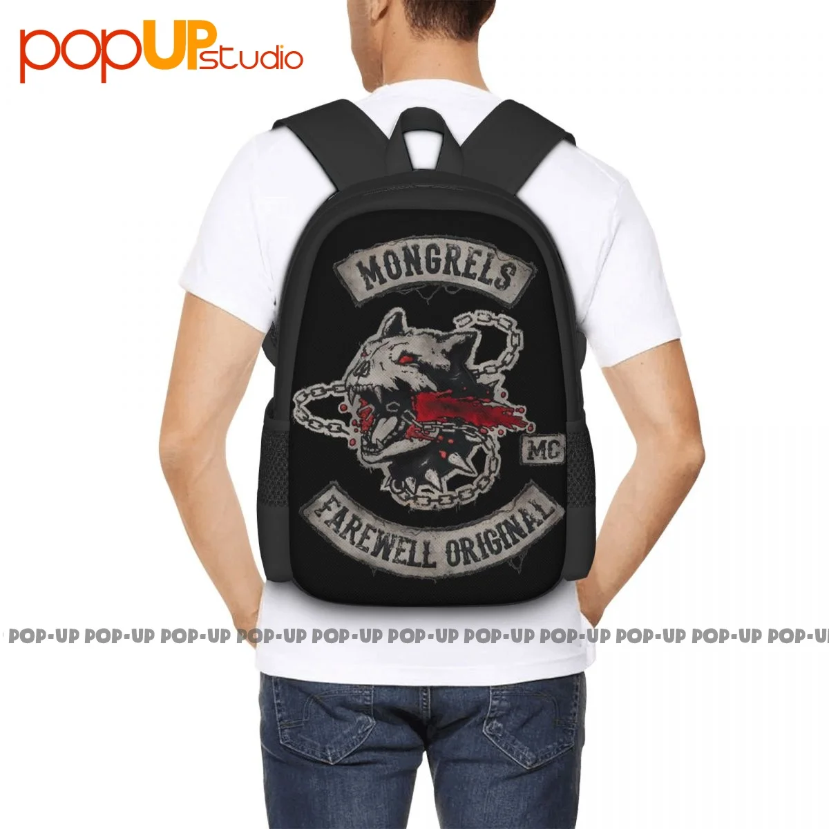 Copia De Mongrel Days ransel kapasitas besar tas Hot Shoe kapasitas besar dipersonalisasi