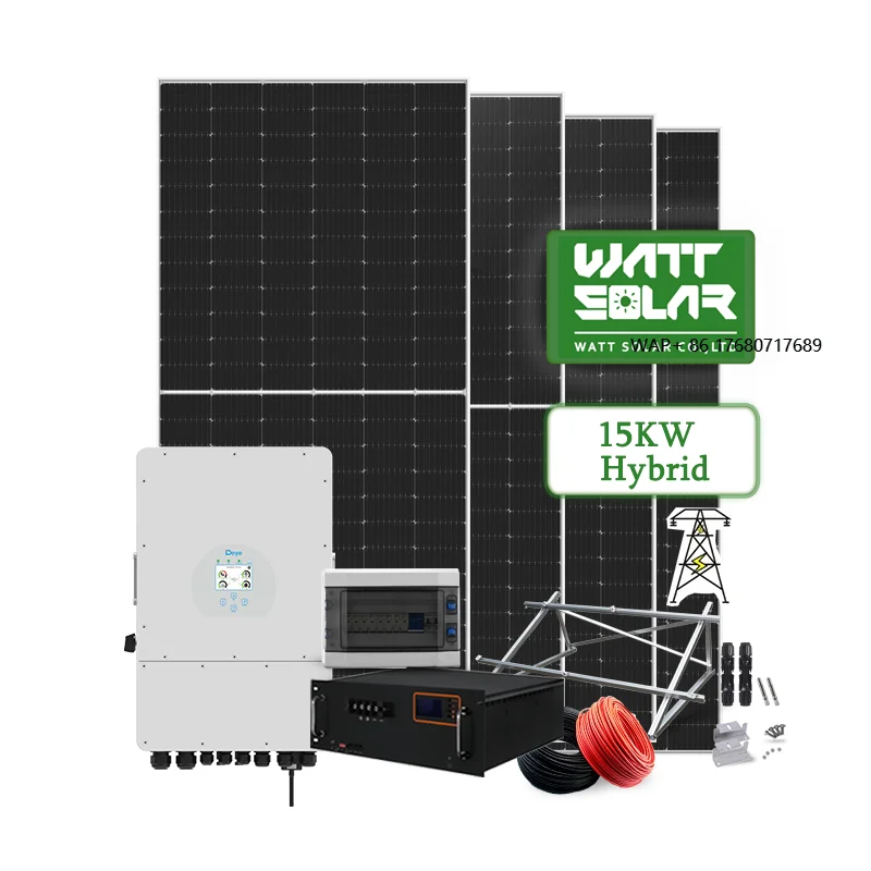 10kw 15kw 20kw 30kw Hybrid Photovoltaic Complete Set Solar Energy  Hybrid Grid Home Power Systems