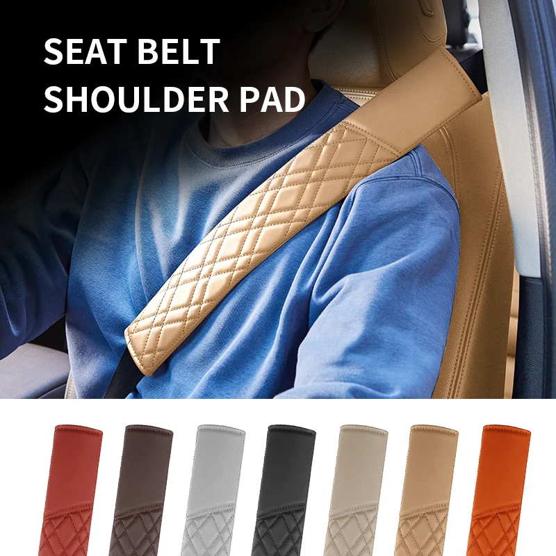Seat‑Belt Shoulder Pad, Car Interior Accessory,Hook‑and‑Loop Fastener for Easy Installation,No‑Blockage to Seat‑Belt Retraction