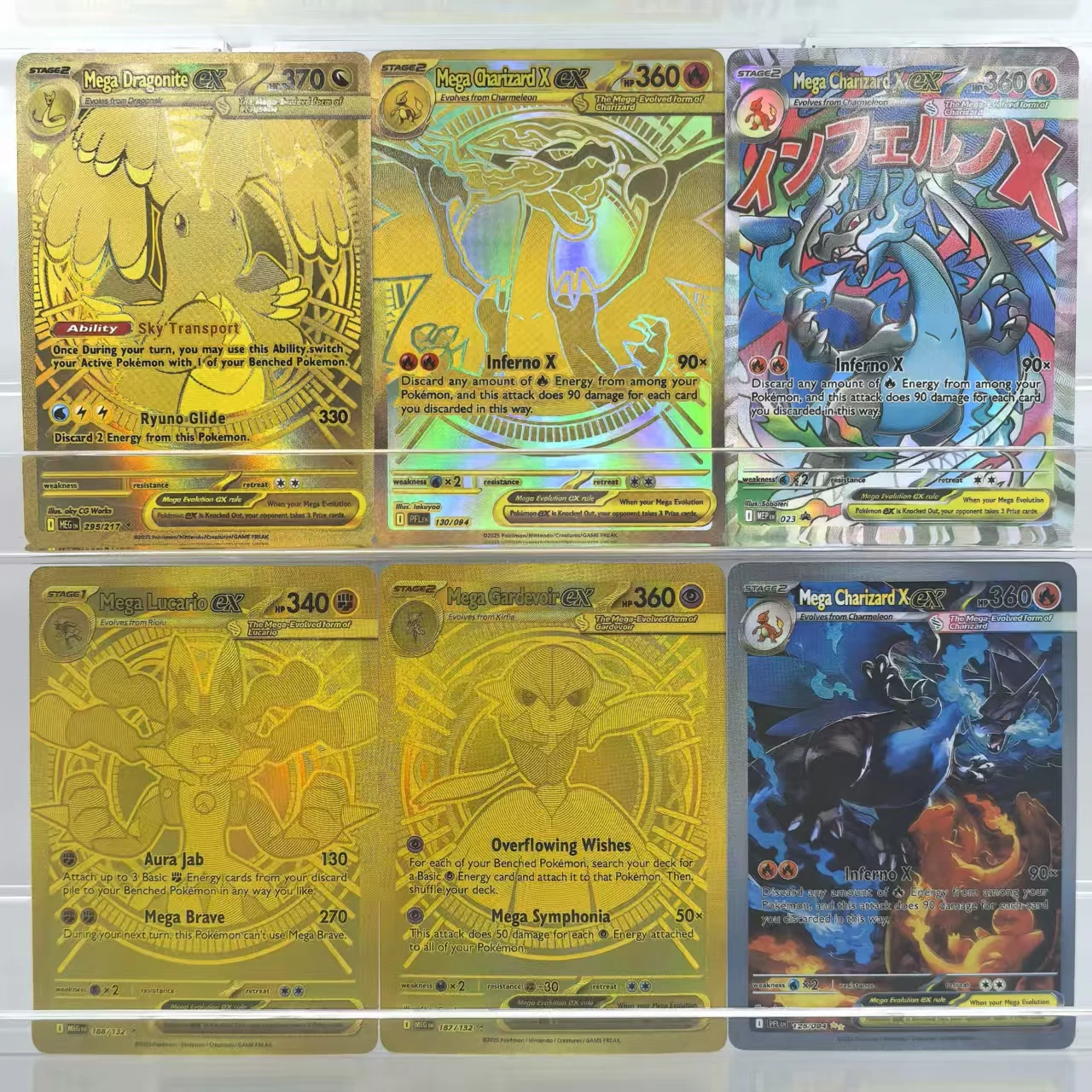 2025 Pokemon Engels Collectie Kaarten MEGA 2 Dragonite MEGA Charizard Lucario Gardevoir EX Classic Game Anime Kaarten Gift Speelgoed