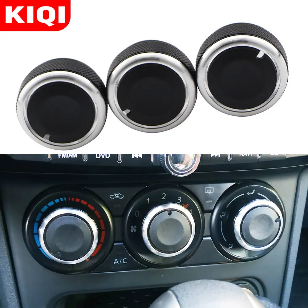 KIQI Car Air Knob Fit For Honda City 2008 2009 2010 2011 2012 2013 2014 Air Conditioner Switch Buttons AC Knobs Accessories