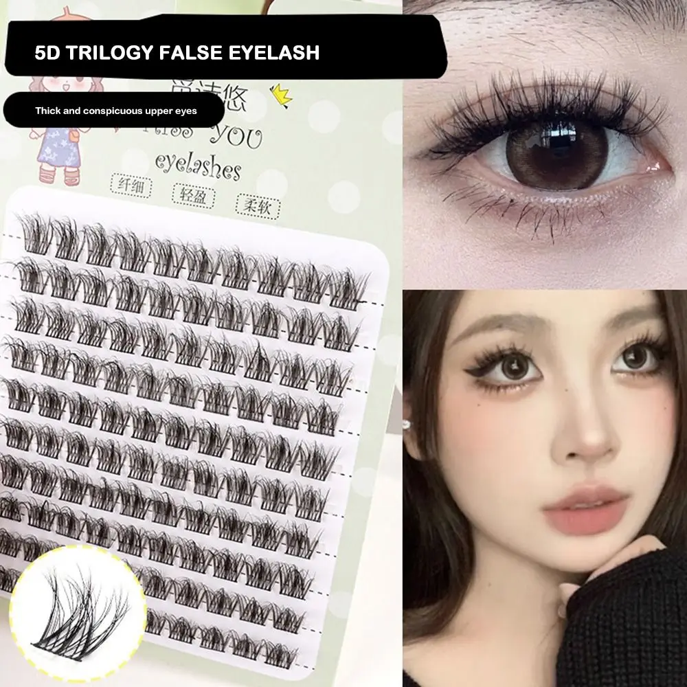 New DIY False Eyelashes Fox Fluffy 10 Rows Anime Eyelashes Black Big Steamed Rolls Eyelashes