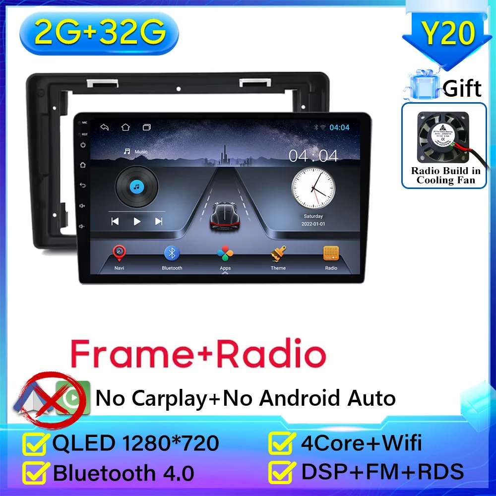 Autoradio Voor FIAT PANDA 2003 2004 2005 2006-2012 Navigatie GPS Android Auto Stereo Multimedia Speler Carplay Autoradio Geen 2din - afbeelding 1