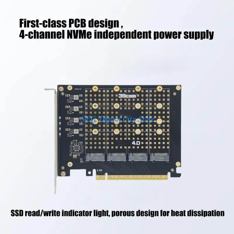 U75B Advanced 4 M.2 NVMes PCIe4.0 X16 Host Controller Card For High End Computing