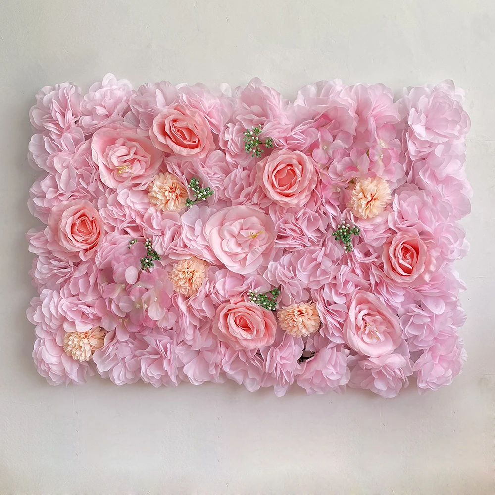 

1Pc Artificial Flower Wall Background Silk Rose Mat for Shop Photo Backdrop Floral Wall Arrangement Home Party Wedding Backdrop