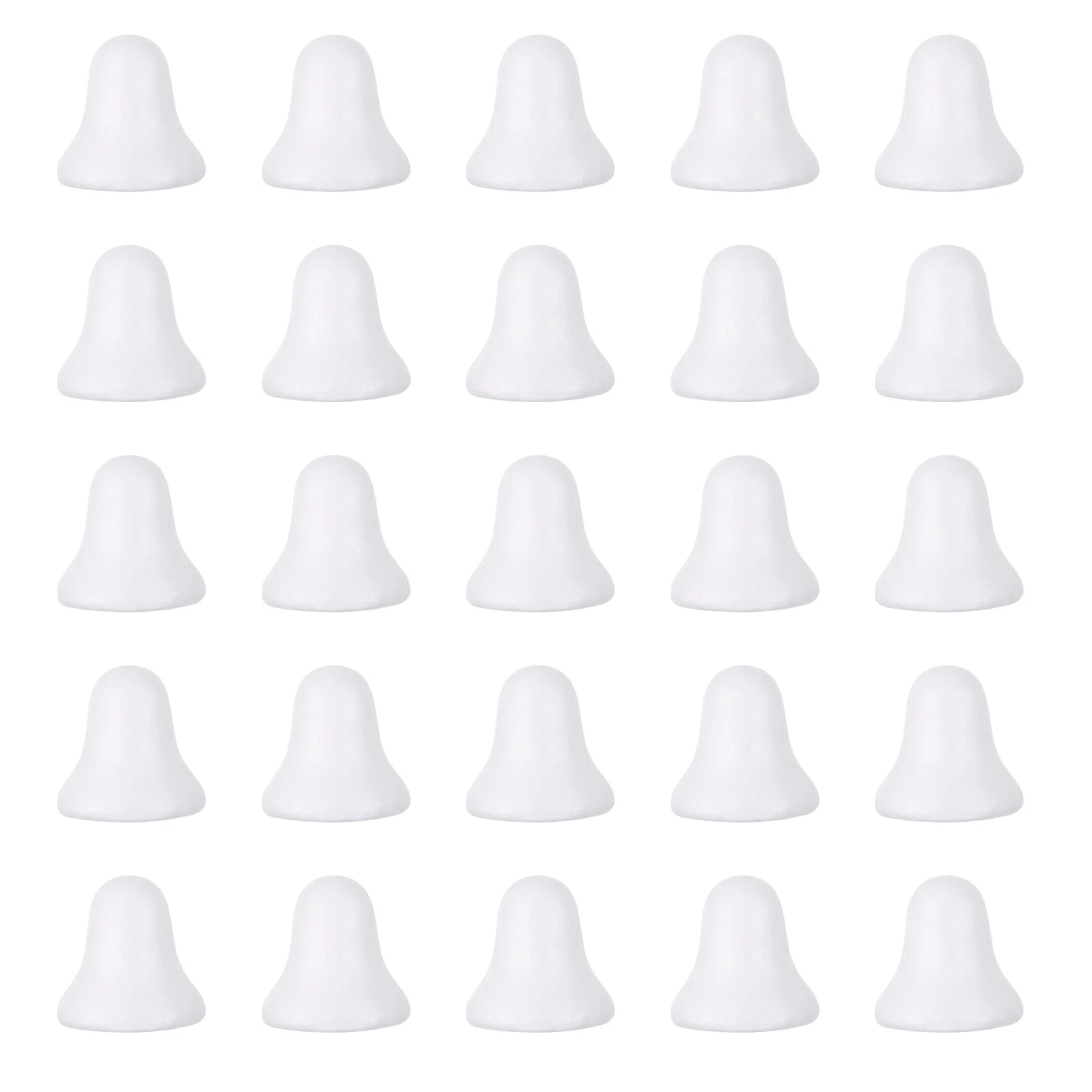 

50Pcs Jingle Bell Hangings White Foams DIY Craft Supplies Christmas Decorations for Kindergarten Projects