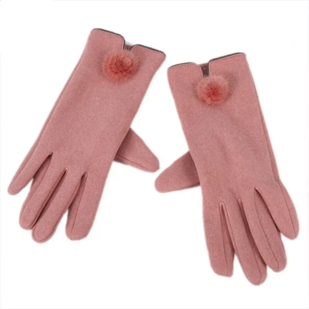

New Imitation Rabbit Velvet Women Winter Gloves Warm Coldproof Full Finger Gloves Windproof Driving Mittens For Outdoor Sports