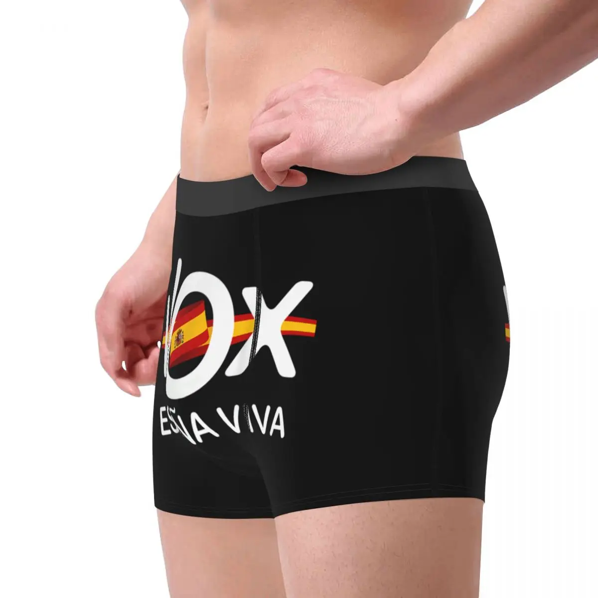 Male Sexy Spain Flag Espana Viva Vox Underwear Boxer Briefs Men Stretch Shorts Panties Underpants