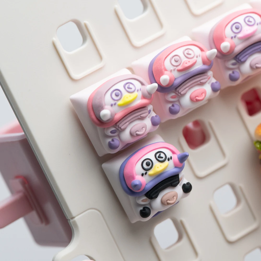 

Cute Duck Keycap Resin Animal Artisan Key Caps Custom Original Handmade Mechanical 1 Pc Keyboard Point Keycap PC Accessories