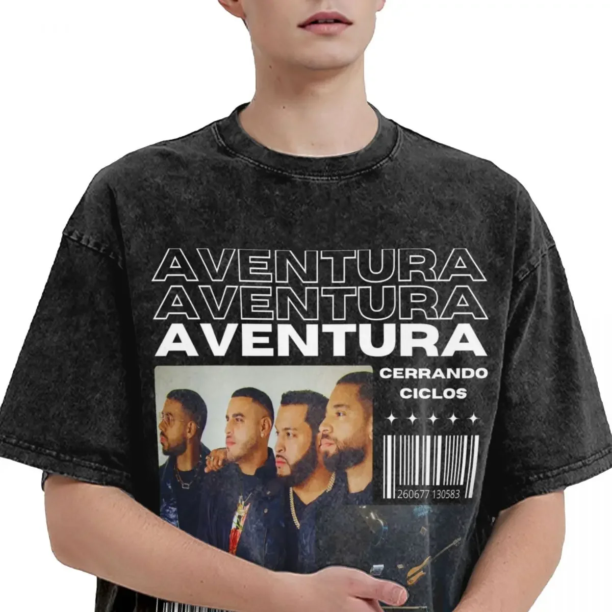 Aventura Tour 2024, zakrywająca koncertowe koszulki Streetwear dla mężczyzn, kobiet, koszulka w stylu vintage, w stylu oversize