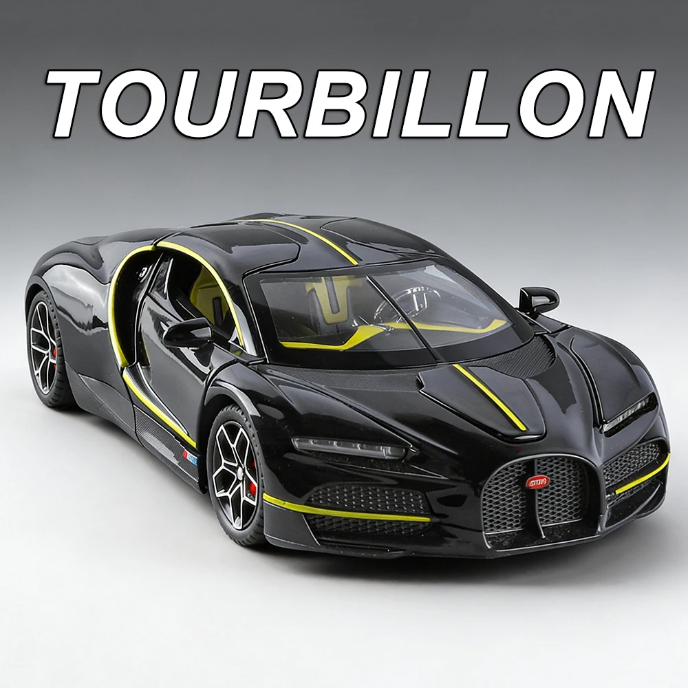 

1:24 турбийон, атлантический сплав, модель спортивного автомобиля, литые под давлением игрушки, двери, открытый звук, свет, откат, миниатюрные автомобили, подарки на день рождения