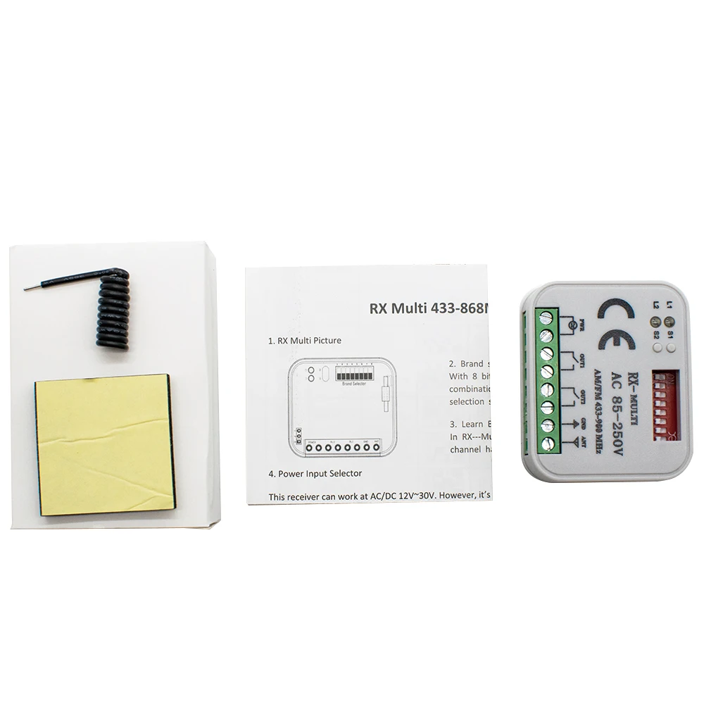 300-868MHz Garage Door Remote Control Receiver for HORMANN HSM2 HSM4 HSE4 HSE2 HS2 HS4 HSP Switch Module AC DC 9-30V 85-250V