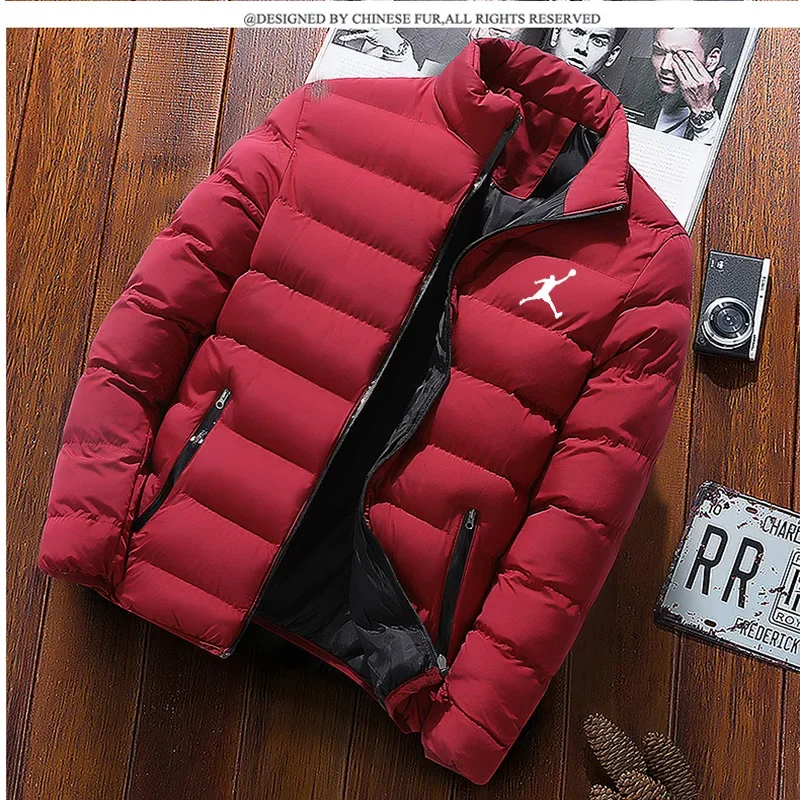 2024 Jackets Winter Men\'s Padded Jacket Middle-aged And Young Large Size Light Thin Short 23 Warm Coat