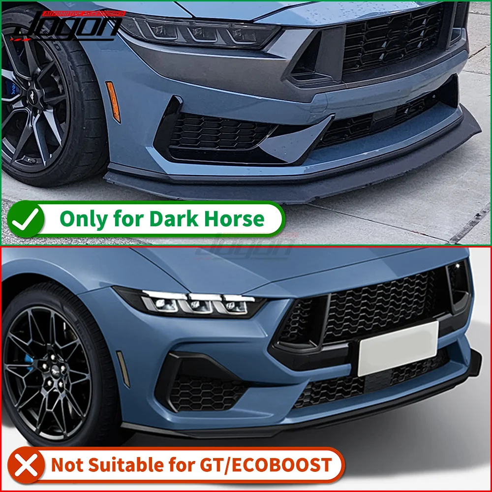 Real Carbon Fiber Front Fog Light Decoration Cover Headlight Eyebrow Eyelid Trim Ford Mustang S650 Dark Horse 2024+ Accessories