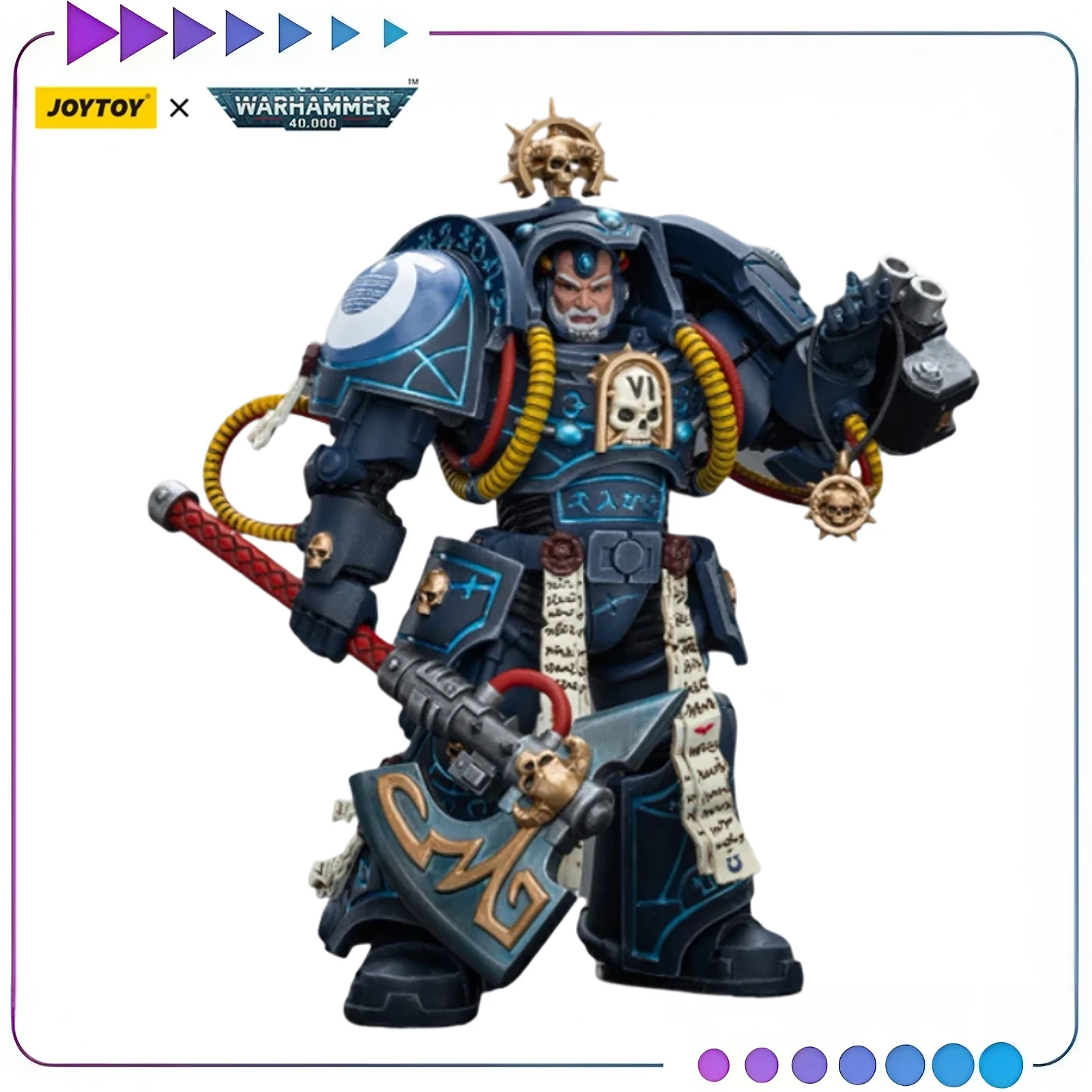 

【Original】JOYTOY Warhammer 40K Ultramarines Librarian in Terminator Armour 1/18 Action Figures Soldier Model Collection