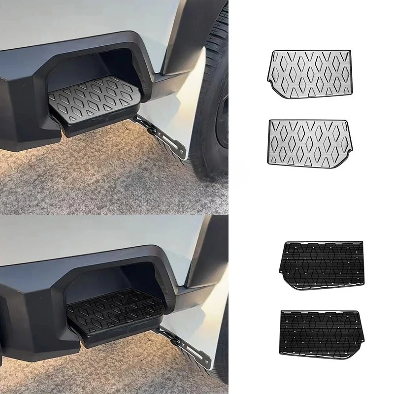 

For Toyota Hilux 2026 2027 Stainless Steel Rear Bumper Side Foot Pedal Protector Cover Trim Sill plate bumper strip pedals
