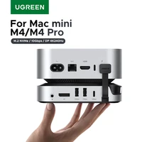 UGREEN Mac Mini estación de acoplamiento USB HUB tipo C a DP 4K240Hz M.2 NVMe SSD ranura 10Gbps USB-A divisor SD y TF 3,5 MM para Mac Mini M4
