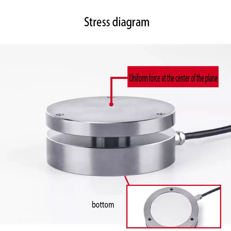 JHHM-H1 pressure weighing sensor JHHM-H1 force measuring weight gravity plane circular 5t sensor digital display instrument