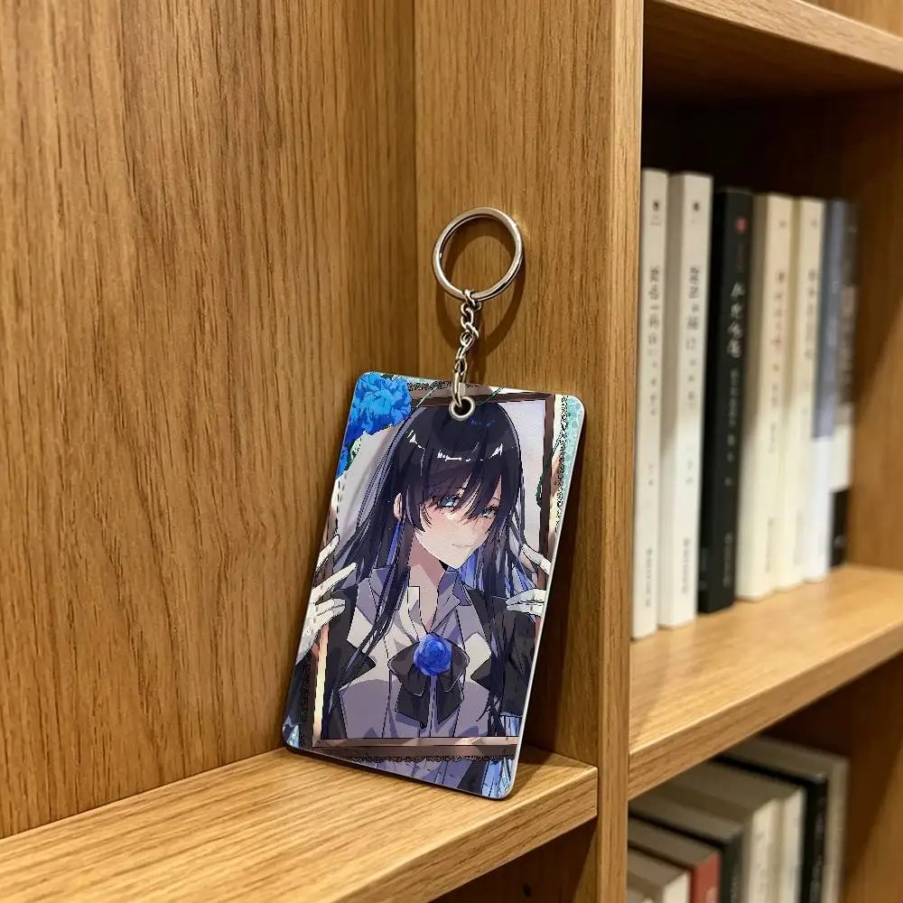 A-Ado U-Usseewa Singer Card Case Leather Card Holder Keychain Key Ring Door Access Tags ID Card Case Keychain view 3