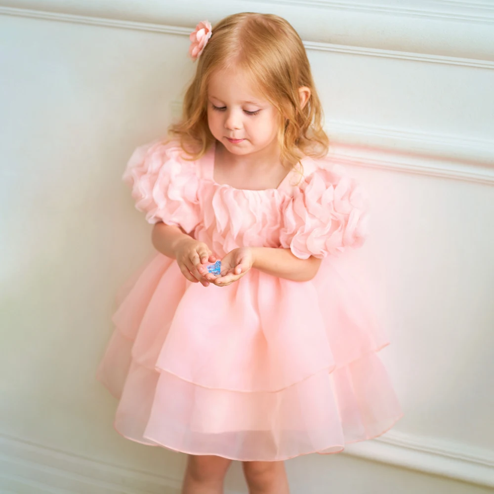 

Baby Baptism Dress for Girls Infant Christening Gown Puffy Sleeve Baby Girl 1st Birthday Princess Party Dresses Toddler Clothes