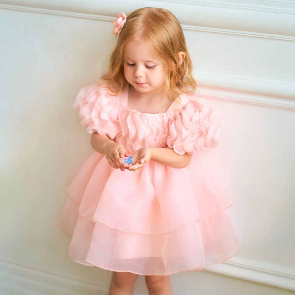 Baby Baptism Dress for Girls Infant Christening Gown Puffy Sleeve Baby Girl 1st Birthday Princess Party Dresses Toddler Clothes