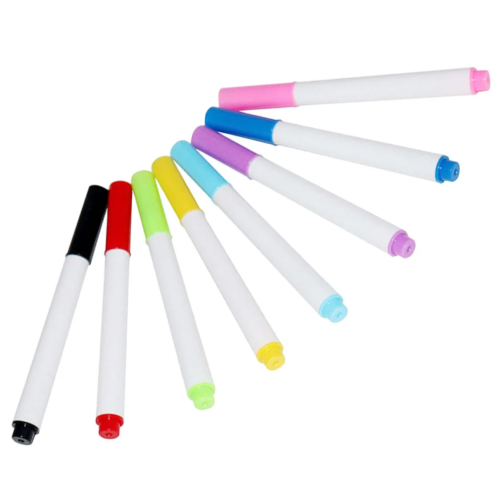 

8 Pcs Erasable Whiteboard Marker Washable Markers Water-based Pen Dry Erase Child