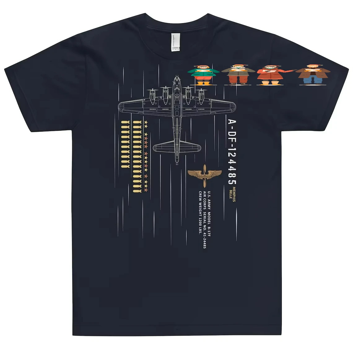 B-17 Flying Fortress Bomber Memphis Belle aviation T-Shirt 100% Cotton O-Neck Summer Short Sleeve Casual Mens T-shirt Size S-3XL