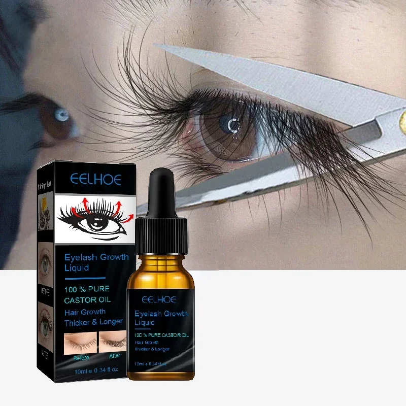 Sérum de Croissance Rapide des Cils en 7 Jours, Optique Naturelle, Fins, Bouclés, Noirs, Beaux, Sans Douleur, Soins