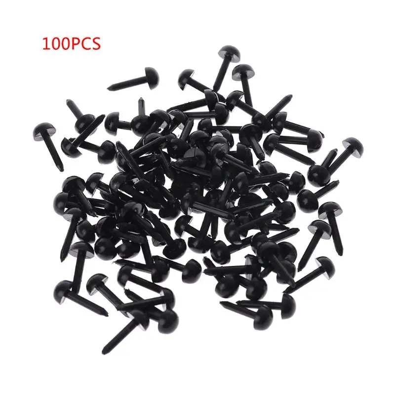 100Pcs 3mm/4mm/5mm/6mm DIY for Doll Puppet Plastic Black Pin Safety Eyes For Han