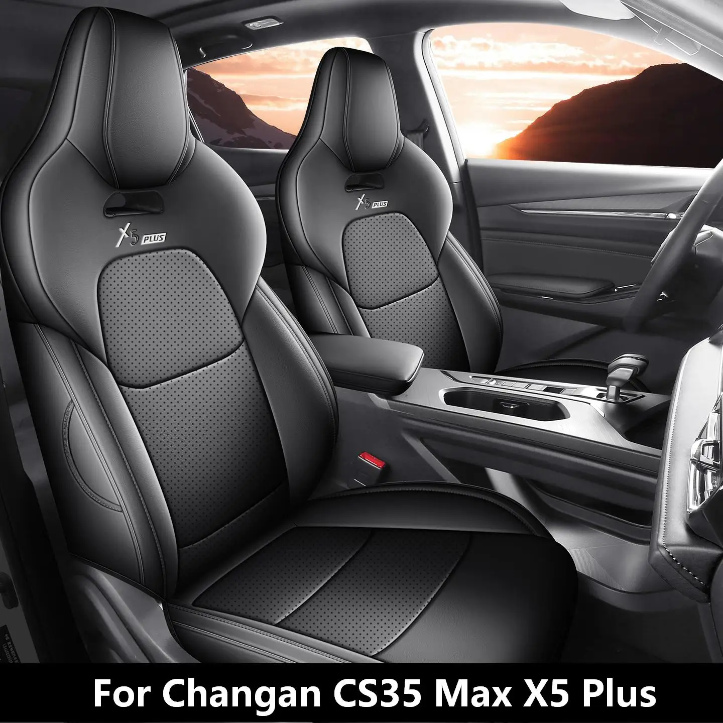5‑Seat Full Surround PU Leather Car Seat Cushion Covers Protector Fit for Changan CS35 Max X5 Plus Automobile Accessories
