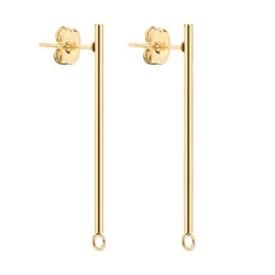 20pcs Stainless Steel Minimalist Layering Jewelry Long Thin Geometric Stick Post DIY For Earrings Jewelry Accessories