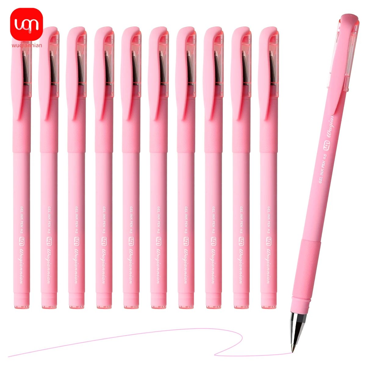 2/5/7pcs Cute Refillable Refill Pink Gel Pen 0.7mm Scratch Accent Ballpoint Pen Office School Supplies Stationery Supplies