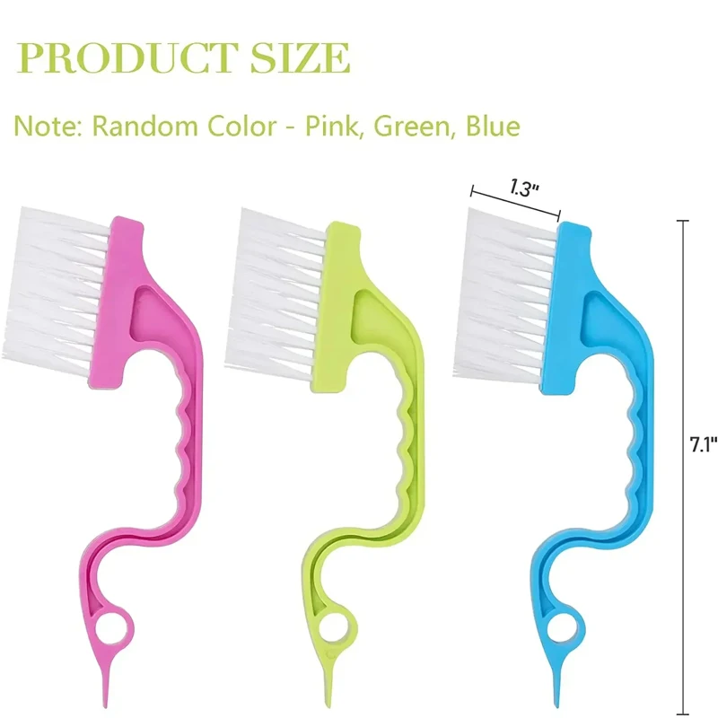 1/3個多目的2-in-1窓用隙間掃除ブラシ＆フラットシャベル、キッチン、バスルーム、トイレ用家庭用掃除ツール
