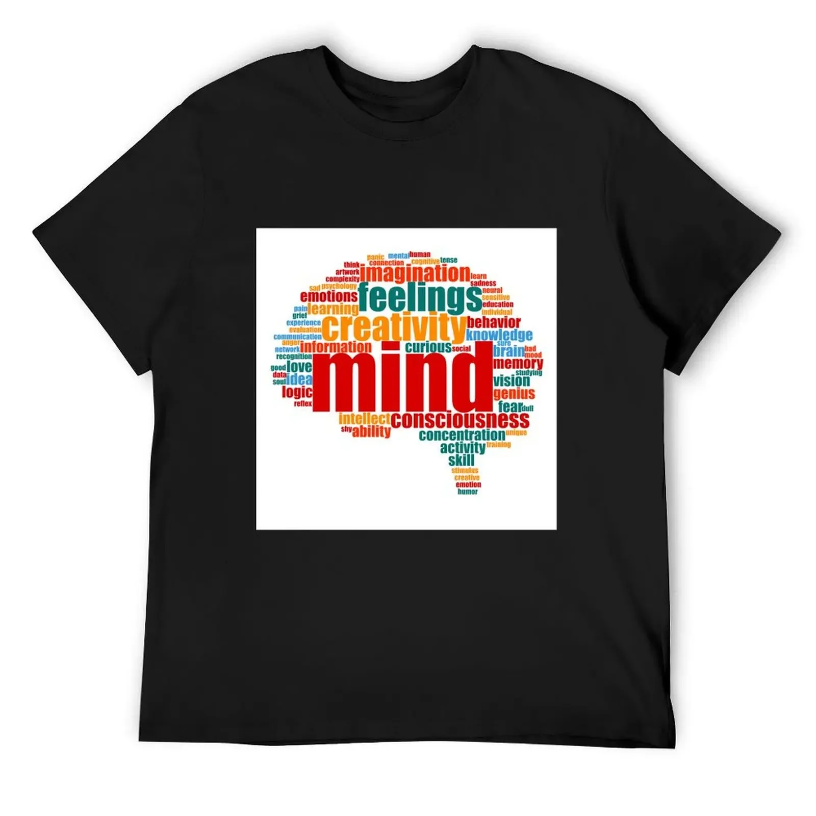 

Brain Shape Mind Word Cloud T-Shirt customs rapper graphic tees basketball graphic tees tshirts for men