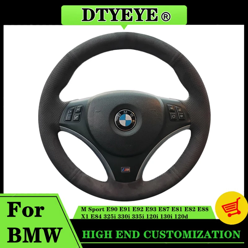 

Car Steering Wheel Cover For M Sport BMW E90 E91 E92 E93 E87 E81 E82 E88 X1 E84 330i 335i 120i 130i 120d Steering Wheel Braid