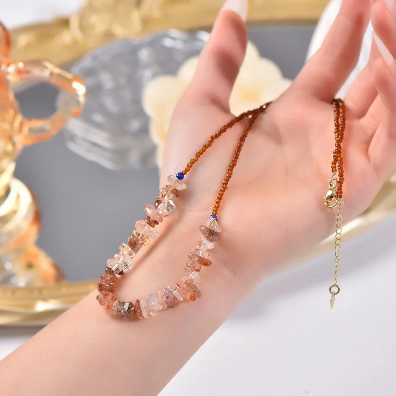 

Black Crystal Super Seven-pointed Crystal Clavicle Pendant Necklace, Women's Fashion Light Luxury Necklace, Jewelry