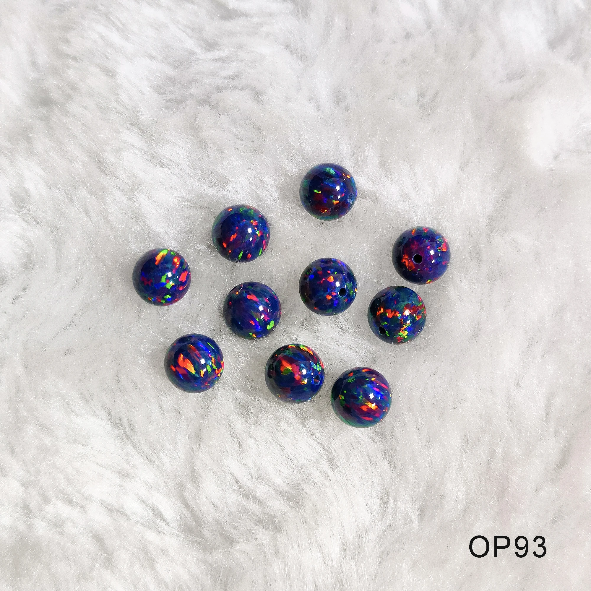 20/50pcs Opal Beads for Jewelry Making Synthetic Opal Ball OP93-OP122 Flash Colorful Beads