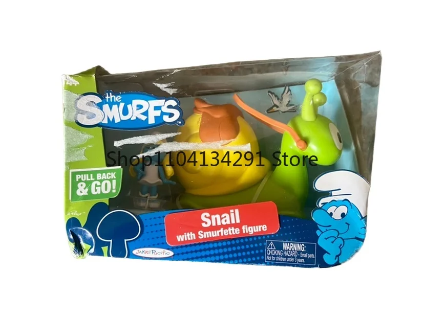 Giocattolo da esposizione originale della statuetta della casa dei funghi dell'animazione dei murfs per giochi di finzione, regalo di compleanno per bambini e da collezione