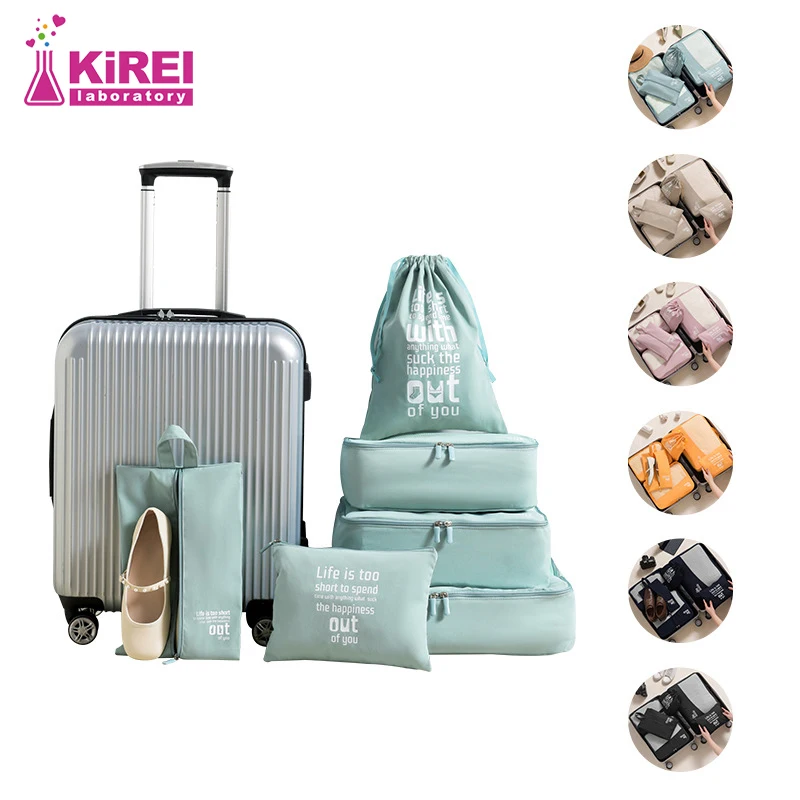 6Pcs/set Travel Storage Bag Suitcase Packing Set Clothing Shoes Cosmetics Underwear Storage Box Portable Luggage Storage Bag