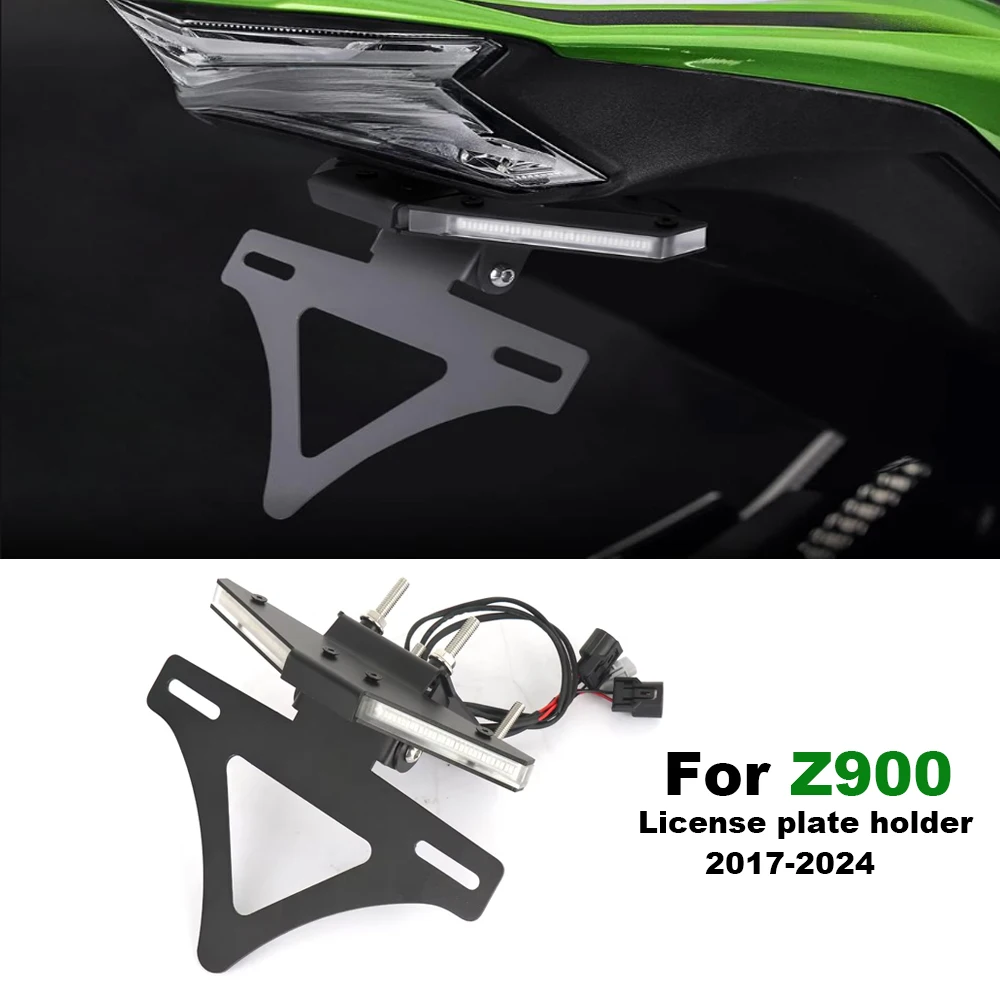 

For Kawasaki Z900 Z 900 z900 2017-2024 Motorcycle License plate holder Rear short Tail with Turn light kit