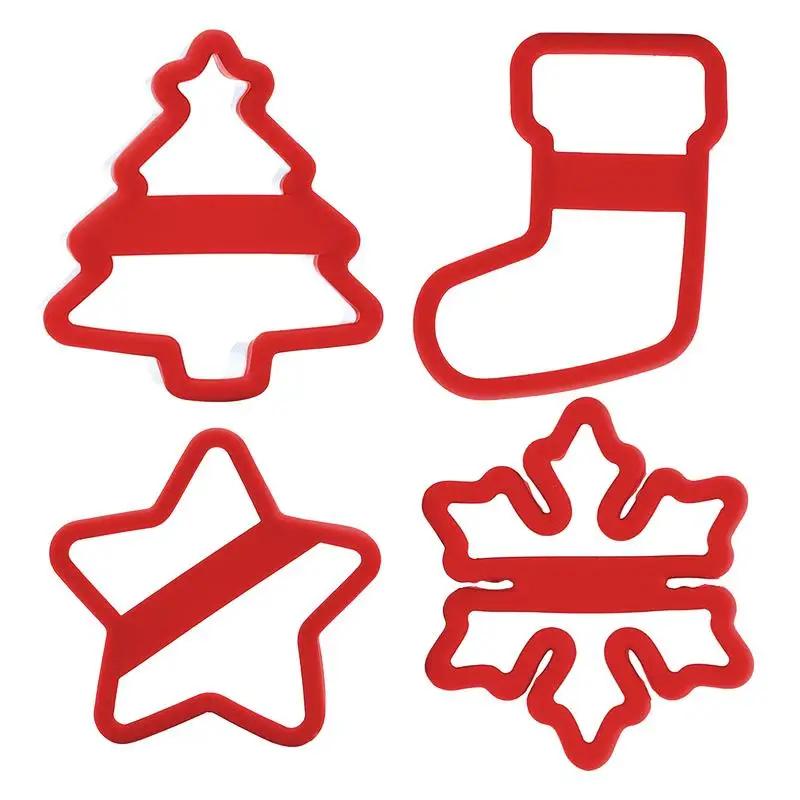 Christmas Cookie Cutters Christmas cookie mold Hand Crushing Baking Tools With Cartoon Design 4X Anti-Crushing Hand Small Cookie