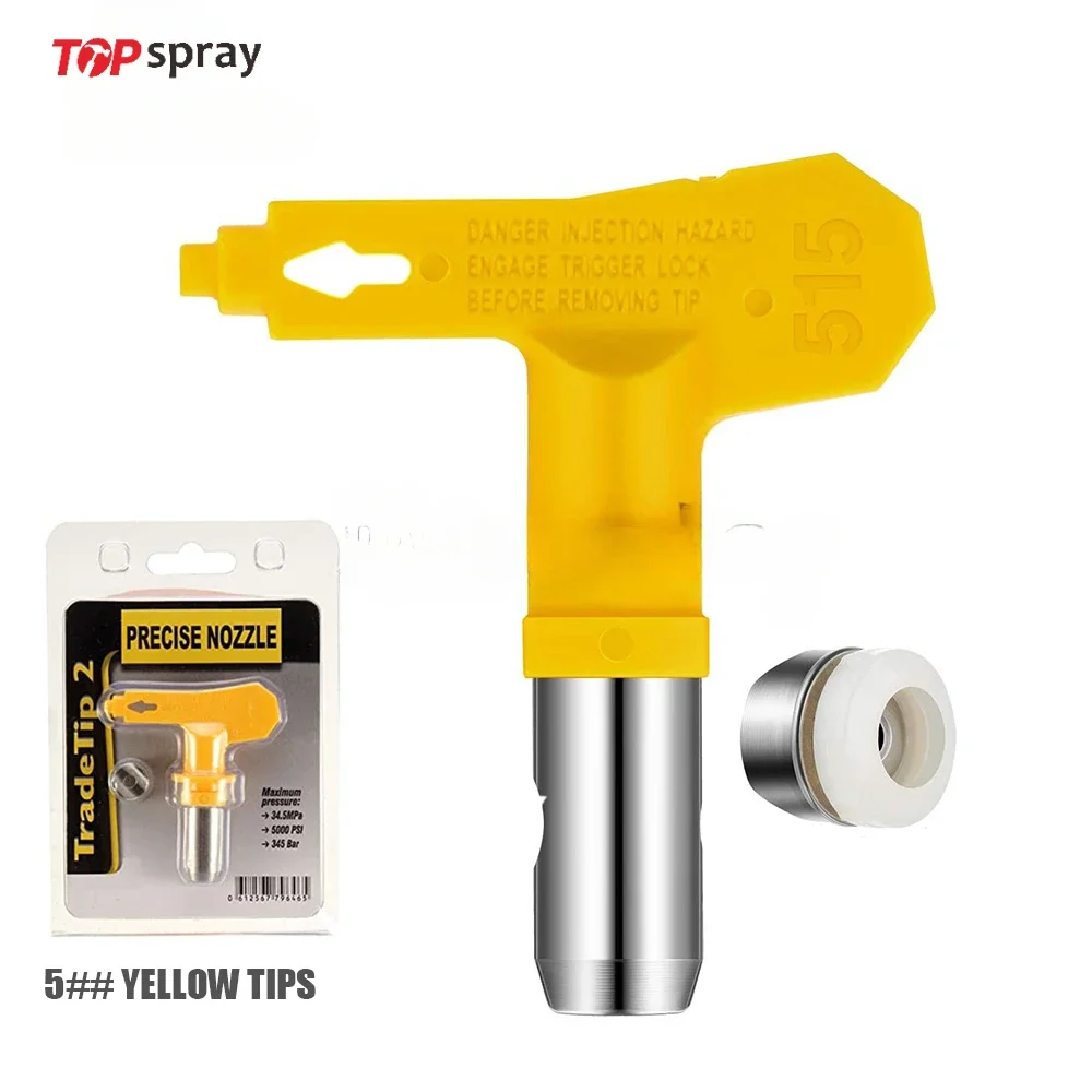 

5 Series Airless sprayer Tips All model 509-535 yellow nozzle Airless Paint Spray Gun / Airless Sprayer Spraying Machine Parts