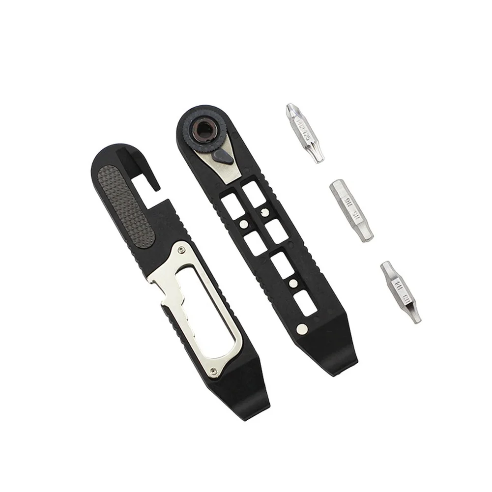 Carbon Steel Bike Repair Tool Kit with Ratchet Wrench and Tire Levers for Functional Tire Changes and Mechanical Tuning Tasks view 2