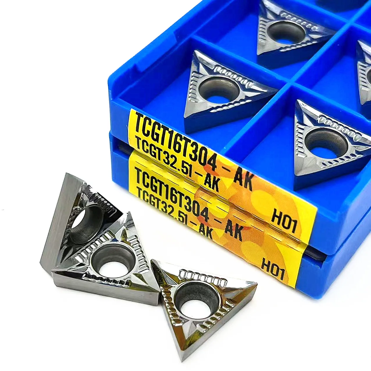 10ชิ้น TCGT16T304 TCGT16T302 TCGT16T308 AK H01อลูมิเนียมแทรกเครื่องมือกลึงภายใน CNC กลึงเครื่องมือเครื่องกลึง indexable