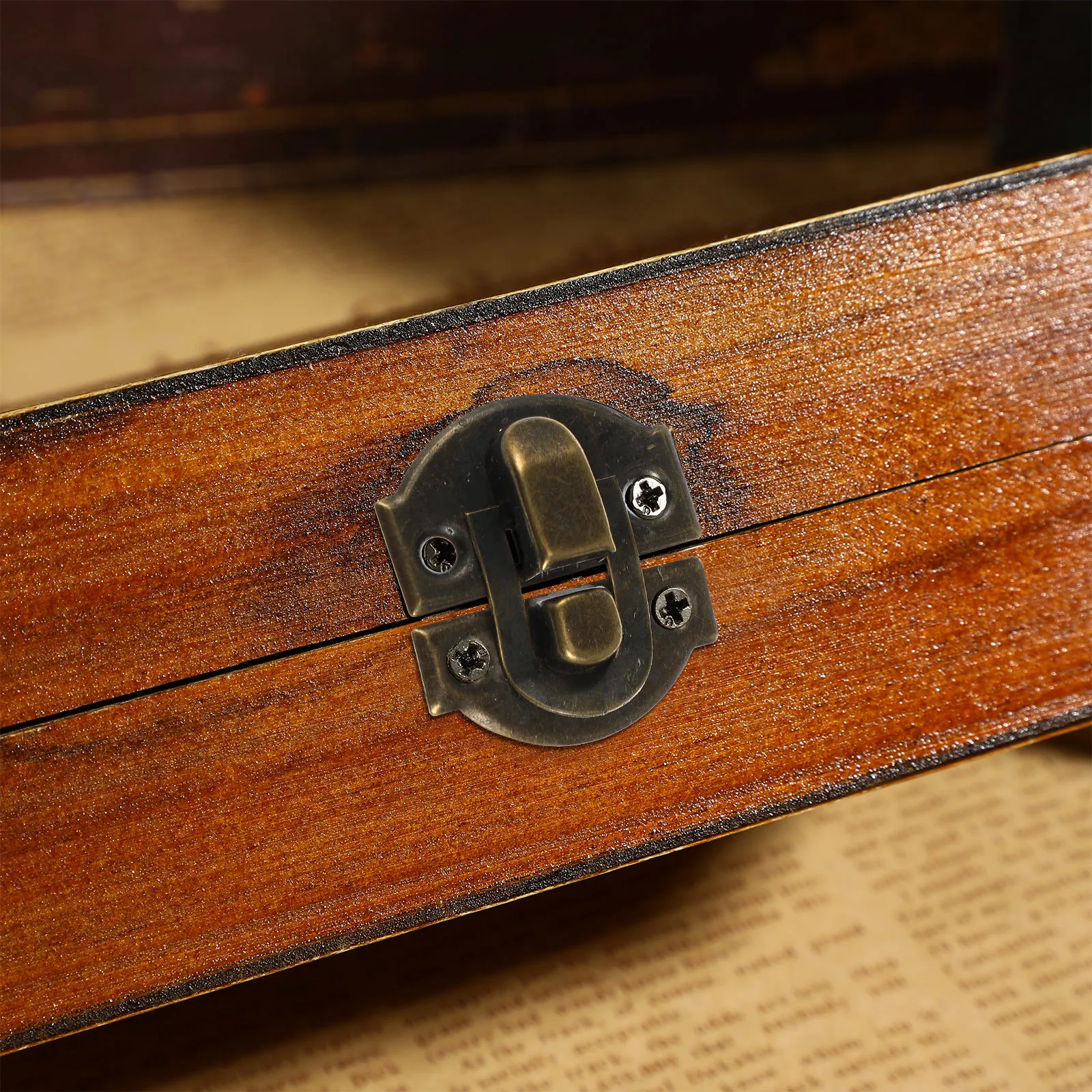 10 Buah Kunci Pengait Perunggu untuk Kotak Kayu, Lemari Perhiasan, Kotak Peralatan, Anti Karat, Kunci Pengait Dekoratif