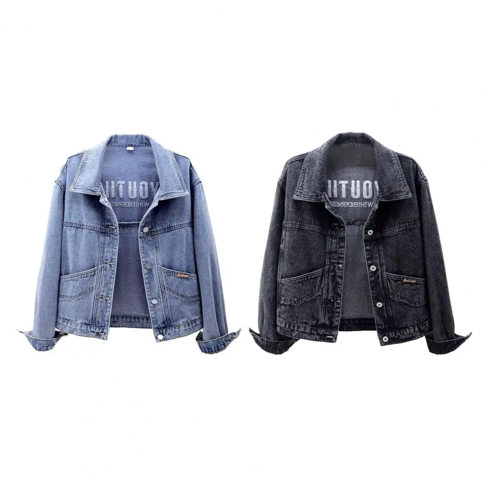 2025 Spring Autumn Denim Shirt Women Loose Bottoming New Retro Long-Sleeve Shirt Jacket Top Women Short Denim Jacket Female Coat