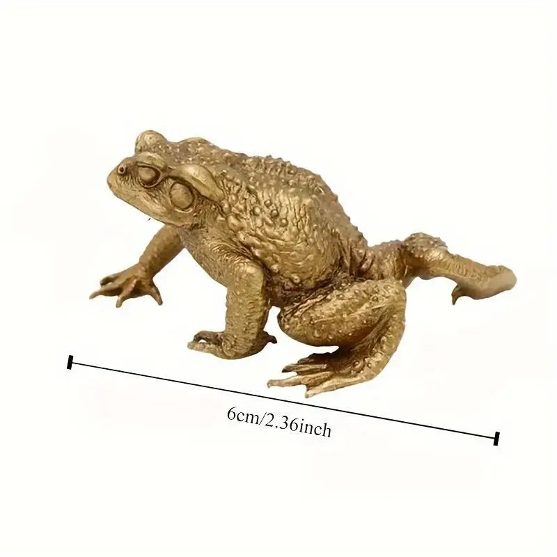 Feng Shui Kupfer-Glückstatter, Messingfigur für Taschengeld, Innen- und Außendekoration, Statue, keine Stromversorgung erforderlich – Detail 6