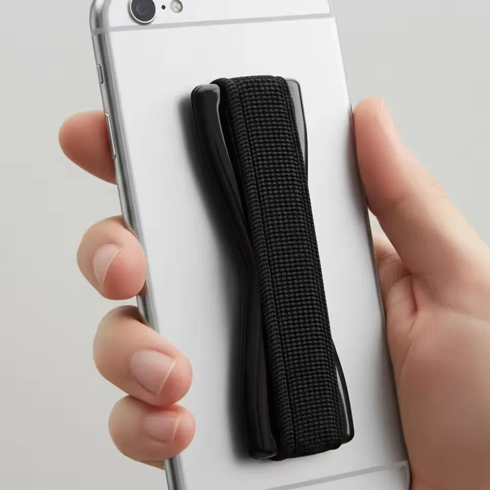 Portable Phone Grip Elastic Strap with Black Base for Smartphone Tablet Universal Holder Stands for IPhone Samsung Xiaomi IPad view 5