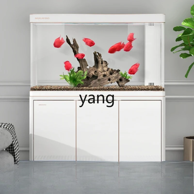 CX  living room household hot bending ultra-white glass large aquarium curved bottom filter arowana tank